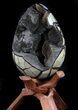 Septarian Dragon Egg Geode - Crystal Filled #37453-1